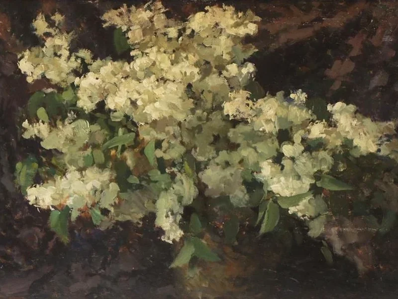 1877-Constantin Stuchlík - Natura morta floreale in un vaso